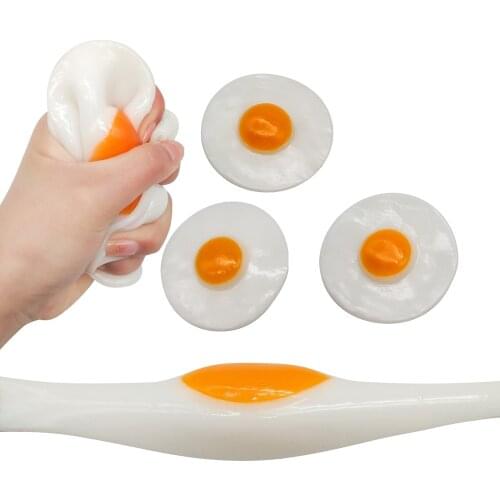 Cute Soft Artificial Fried Eggs Vent Hand Fidget Toys Decompression Office Pressure Release Antistress Childrens Toy Child Gift
