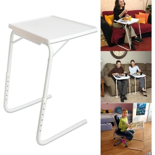 Portable Table Height Adjustable Folding Computer Desk Sofa Side Desk Snack For Laptop TV Tray Study Dinner Coffee Desk Table