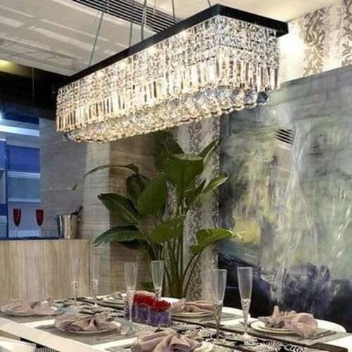 LED Rectangle Modern Crystal light aisle lamp Living room lamp crystal chandelier light modern crystal lamp for home decoration