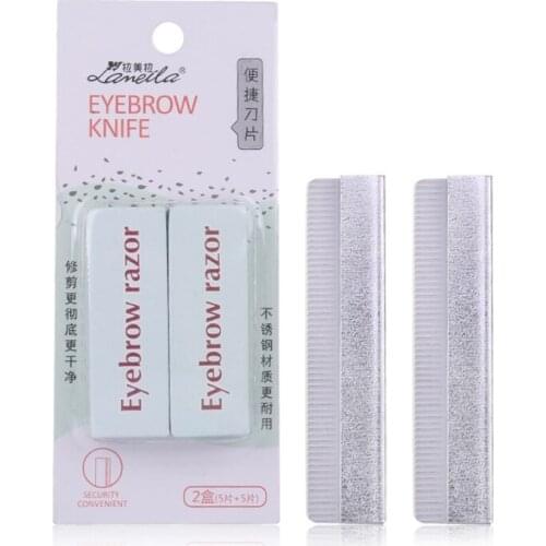 10Pcs/set Eyebrow Razor Trimmer Blade Facial Knife Blade Hair Removers Shaper Tool Professional Make Up Tools
