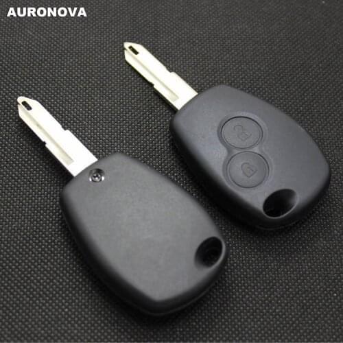AURONOVA New Replace Original Key Shell for Renault 1107 2 Buttons Remote Car Key Case With Uncut 206 Blade