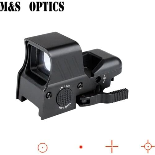 Reflex 1x22x33 Updated Big Red Dot Sight With Quick Detach Mount Scope Optics 4 Kinds of Reticles Click Value 1MOA/Click