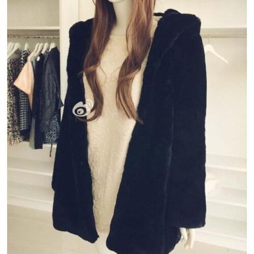 Rex Rabbit Fur Coat Pull Pelt Rabbit Fur Women Coat Winter Fur Waistcoats 066