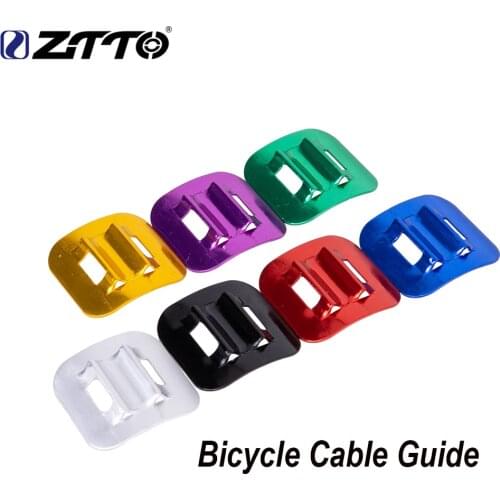 ZTTO 2 pcs MTB Bike Bicycle Aluminum C Type U Buckle Snap Disc Brake Shifter Fixed Clamp Conversion Frame Cable Guide