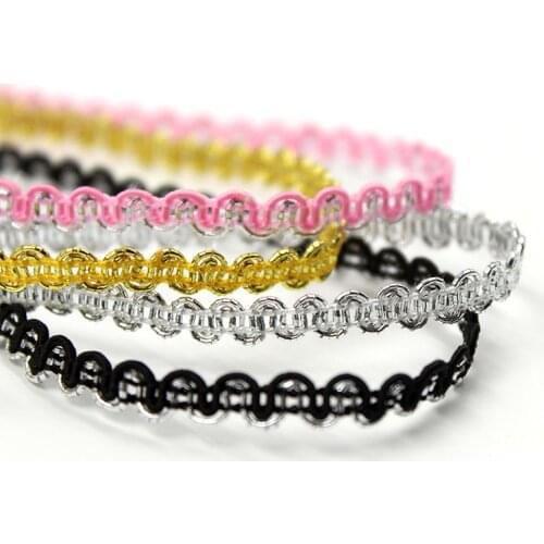 1Yard Latest High Quality Lace Ribbon 0.5cm Guipure Silver Lace Materials Gold Lace Fabric Christmas Decor Sewing Trimmings FR14