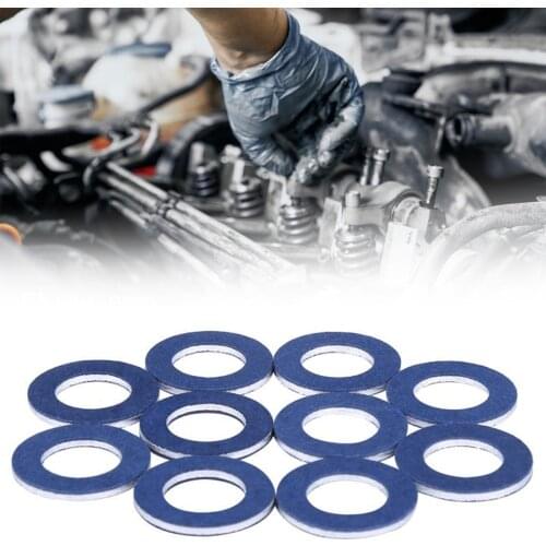 10Pcs Oil Drain Plug Washers Car Engine Oil Pan Gaskets for Camry Lexus Corolla 90430-12031/TOYOTA