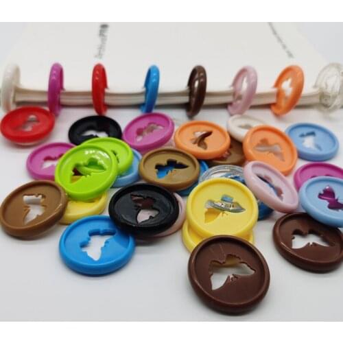 100PCS Loose Leaf Plastic Binding Ring Notebooks Mushroom Hole Binding Ring Disc Planners Binding Discs Accessories Supplies