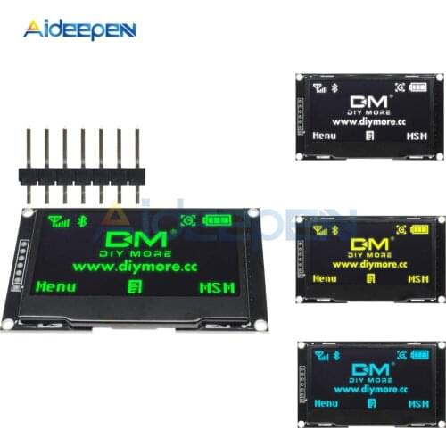 2.42 inch LCD Screen 12864 OLED Display Module IIC I2C SPI Serial C51 STM32 SSD1309 for Arduino 128X64 White/Blue/Green/Yellow