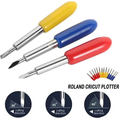 20PCS 30/45/60 Degrees Roland Cricut Cutting Plotter Vinyl Cutter Offset Knife Blades for Sharp and Durable Carving Tools