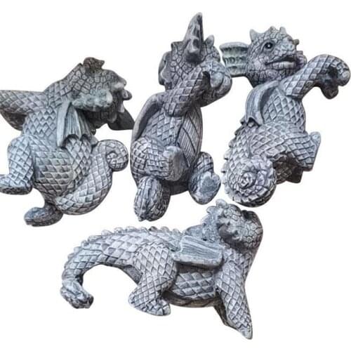 4pcs Resin Dinosaurs Figurines Hanging Cup Model Baby Garden Statue Flower Pot Decoration for Home Office Garden Art Ornaments