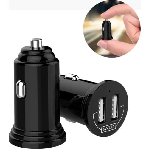 Dual USB Car Charger for Mobile Phone Tablet GPS 3.4A Fast Charger Car Phone Adapter for Xiaomi Samsung S8 iPhone X 8 12-24V