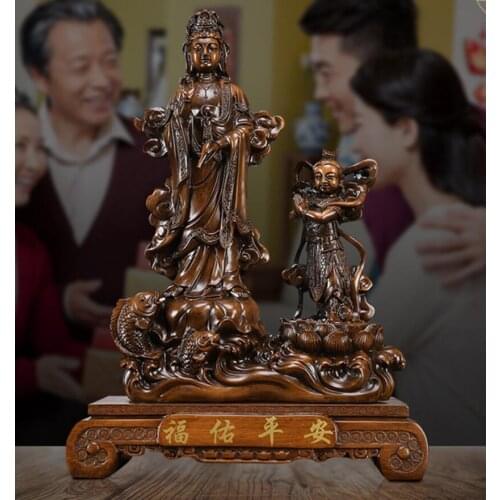 The Goddess of mercy Buddha decorated a large living room decoration view sound to send children to send money to children worsh