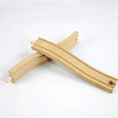 D542 Suitable for wood and electric car the train S-type rail bridge wooden rail 2pcs/LOT Educational Boy/ Kids Toy