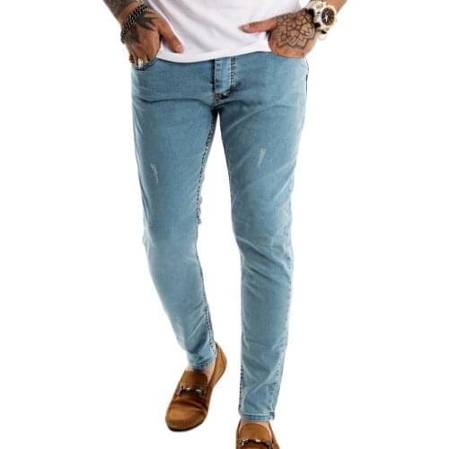 DeepSEA Male Jeans Pants Tight-Fitting Trotting Slm Fit Lycra Denim Cotton High Quality Zipper Four Seasons Casual 2104683