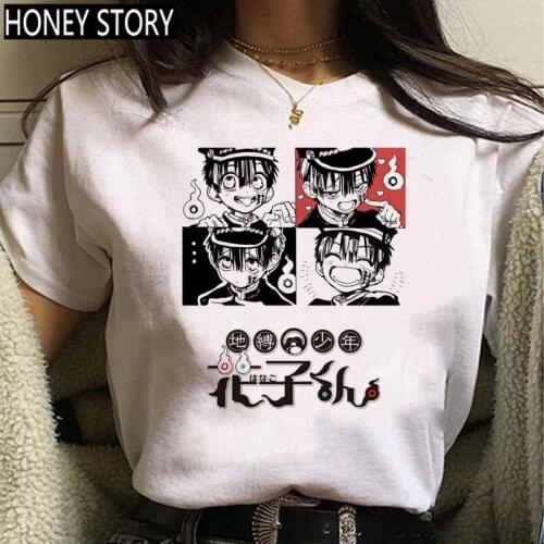 FIXSYS Funny Cartoon Summer Tops Hot Toilet Bound Hanako Kun Graphic Tees Women Kawaii Japanese Anime T Shirt Unisex T-shirt