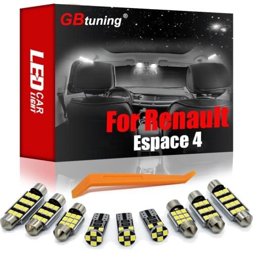 GBtuning Canbus LED Interio Light Kit 23PCS For 2006-2013 2014 Renault Espace 4 IV MK4 Car Reading Room Bulb Auto Indoor Lamp
