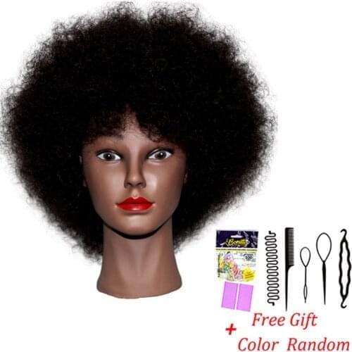 This 8inch Afro Mannequin Head100%human Hair Mannequin Head can used to hairdressing for training or manikin cosmetology for B