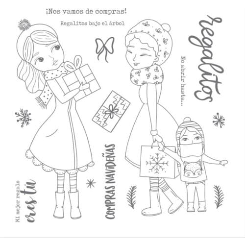 Spanish christmas stamp Clear Stamp for Scrapbooking Transparent Silicone Rubber DIY Photo Album Decor Y1033