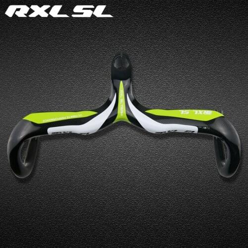 Road Bicycle Carbon Handlebar Bike Carbon Handlebars Integrated Handlebar and Stem RXL SL Green Bicycle Parts 3k Glossy Green