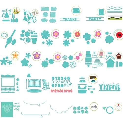 Beautiful Various Flowers Houses Metal Cutting Dies For Scrapbooking Craft Die Cut Card Making Embossing Stencil 2020 New