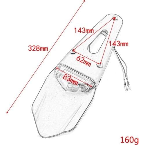 Motorcycle LED Tail Light Rear Stop Brake Lamp Universal for Enduro CR EXC WRF 1XCF