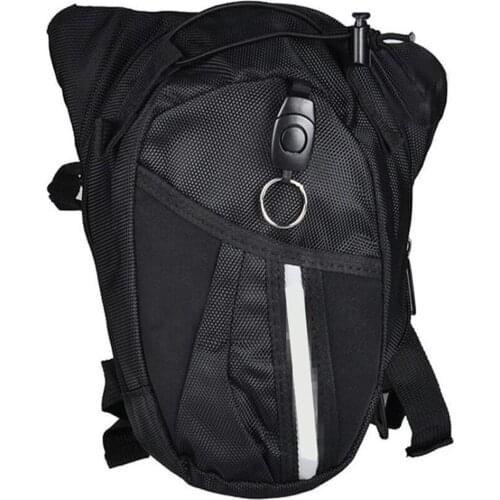Men Outdoor Nylon Polyester Black Drop Leg Waist Bag Crossbody Chest Pouch Fanny Pack