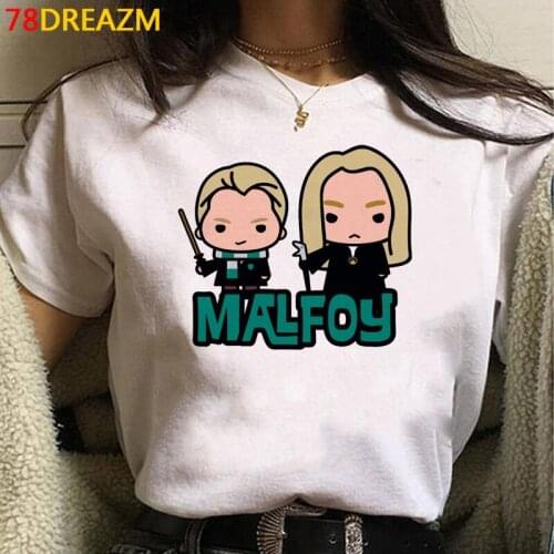Draco Malfoy summer top female print graphic tees women couple clothes aesthetic plus size summer top streetwear