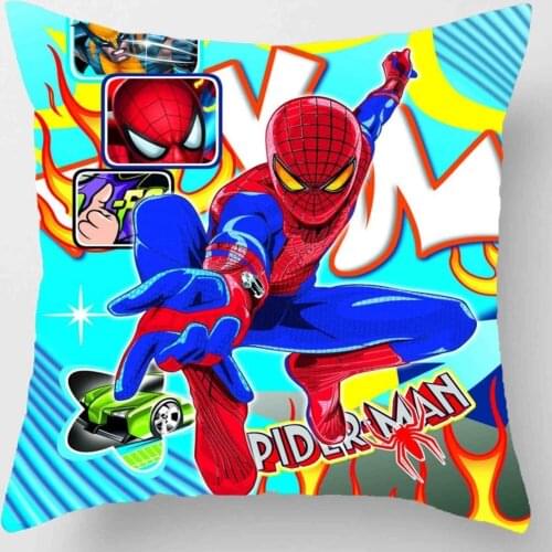 Disney Spiderman Pillowcase Cover Home Textile Kids Baby Boys Couple Pillow Cover Decorative Pillows Case Living Room 45x45cm