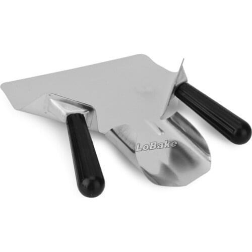 New stainless steel two handle double-end potato chips french fries spade shovel fruit vegetable funnel sever kitchen gadgets