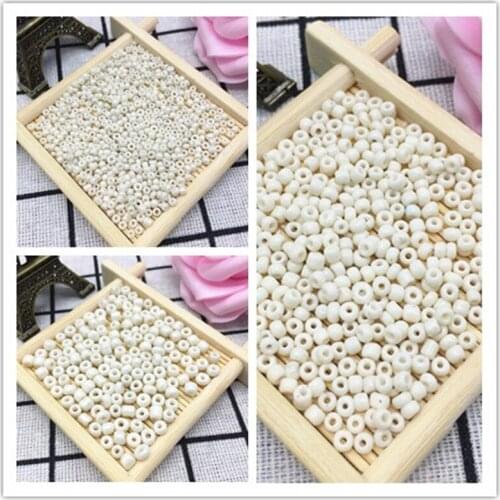 New DIY 2mm/3mm/4mm 1000/500/200pcs Czech Glass Seed Spacer Beads Jewelry Fitting Cream