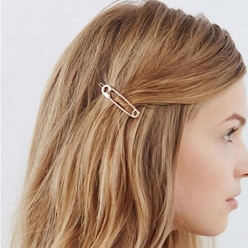 Fashion Woman Hair Accessories Metal Geometric Alloy Hairband Circle Hairgrip Barrette Girls Holder