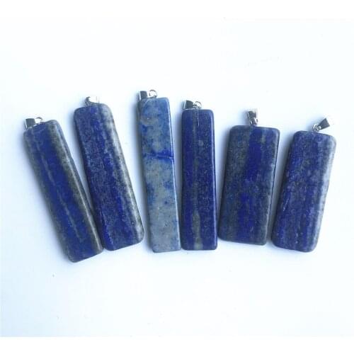 2020 New Wholesale 10pcs/lot Natural Stone Pendant Necklace Lapis Lazuli Pendant Necklace Ladies and Mens Gifts