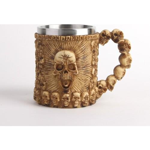 Beer mug skull mug halloween carnival festival holiday stainless steel mug