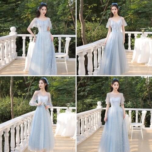 Bridesmaids Dresses Illusion A-Line Short V-Neck Lace Tulle Spaghetti Straps Floor-Length Luxury Women Wedding Party Gown E695