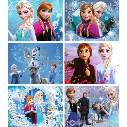 Disney Anime Frozen Ice Sister Elsa&Anna Canvas Painting Posters and Prints Wall Art Modern Picture for Girls Bedroom Home Decor