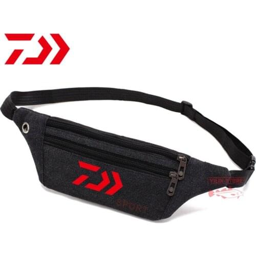 Daiwa Fishing Waist Bag Men Ladies Fanny Pack Outdoor Multifunction Fishing Shoulder Crossbody Travel Purse Phone Pouch Pocket