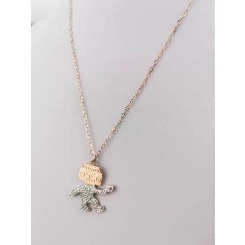 Robot necklace steel