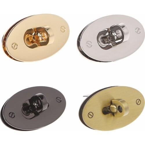THINKTHENDO DIY Craft Oval Twist Lock Bag Case Catch Buckle Clasp For Handbags Accessories 4 Color