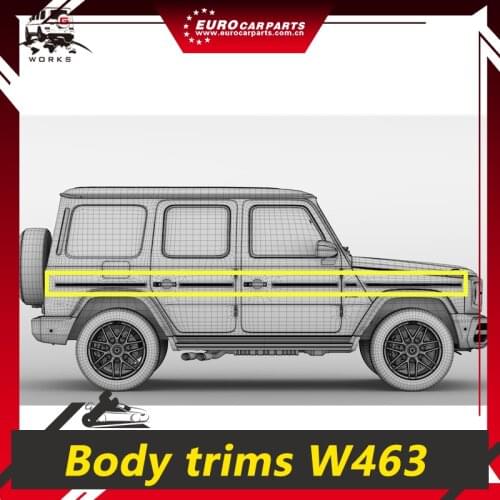 W464 body kits trims fit for G-class 2018-2020year G63 side molding with logo