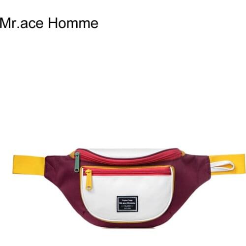 MAH Soild Color Chest bag Women Summer Belt bag Waterproof Waist Bags for Girl Red Chest Phone Pouch Casual