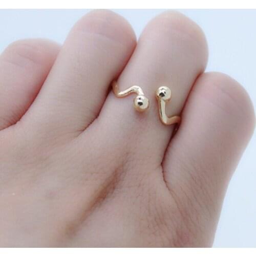 12 pcs/lot new arrival items fashion copper brass casting metal wave open finger rings