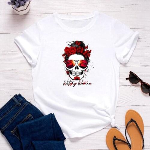 2021 Interesting Pattern Personality Trend Fashion Harajuku Printed Ladies Short Sleeve Womens T-shirt Top Tees100% Cotton
