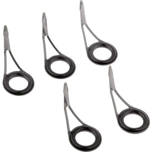 5pcs Fishing Rod Guides Ring Ceramic Single Leg Spinning Rod Guide Line Ring