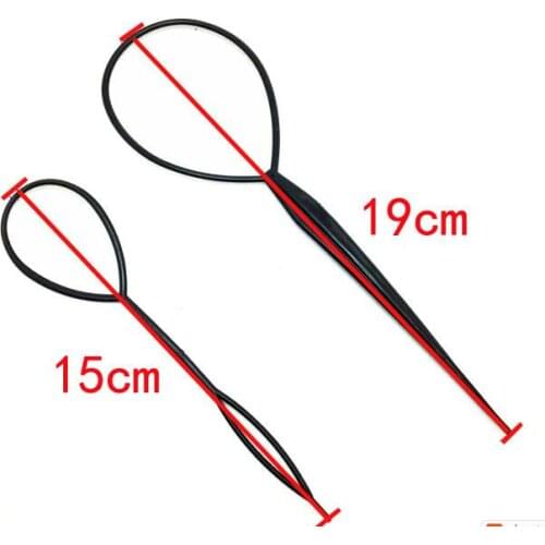 50sets 2pcs/set Magic Topsy Tail Hair Braid Ponytail Styling Maker Clip Tool Black Drop Shipping Hair Band Accessories