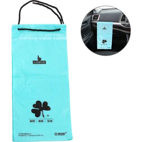 50 pieces/Pack 38*18cm Self-adhesive Storage Bag Auto Seat Back Hanging Trash Bin Car Garbage Bag Disposable Car Organizer