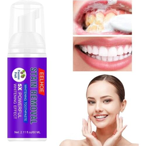 60ml fruit-flavored foam toothpaste for whitening stain removal deep cleansing fresh breath fruit foaming toothpaste oral care