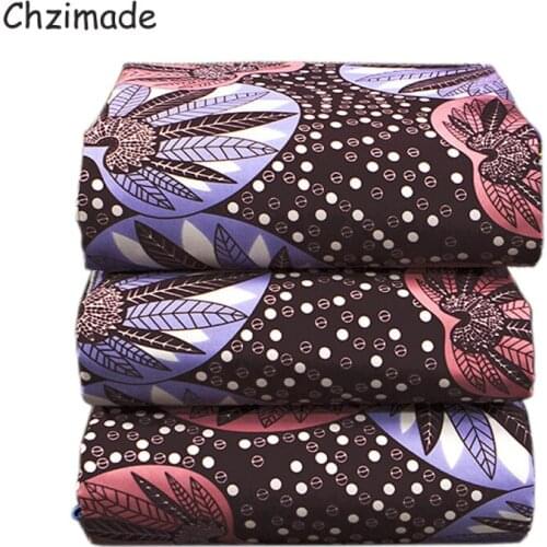 Chzimade African Ankara Prints Batik Fabric High Quality Leaves Design Nigerian Dress Fabric Diy Home Decoration