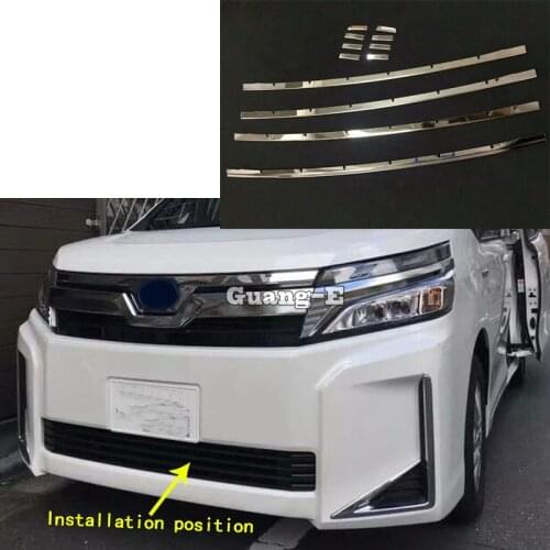 For Toyota Noah Voxy 80 Series 2014 2015 2016 2017 2018 Car Sticker Front Bottom Center Down Racing Grid Grill Grille Plating