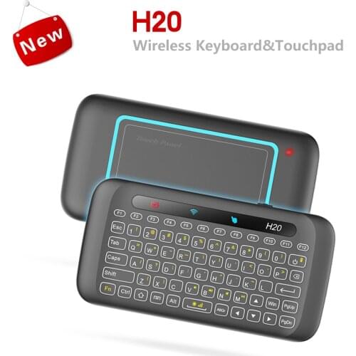 2.4G Mini Wireless Keyboard with Touchpad Mouse Combo,7 Color Adjust Auto-rotation of Touch Panel for PC,Android Tv Box,HTPC