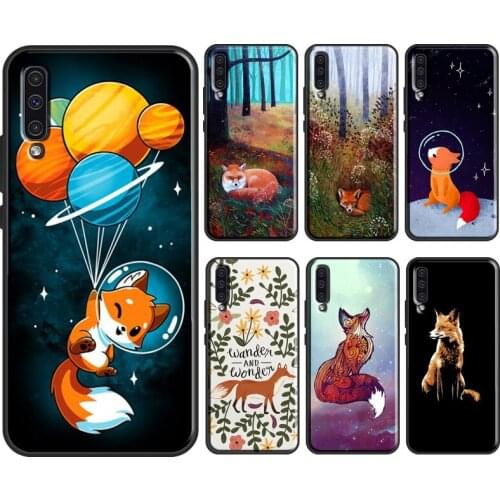 Cute cartoon animal Red fox Art Cover For Samsung Galaxy A52 A12 A32 A72 A10 A40 A50 A70 A21S A20e A11 A31 A41 A51 A71 Case